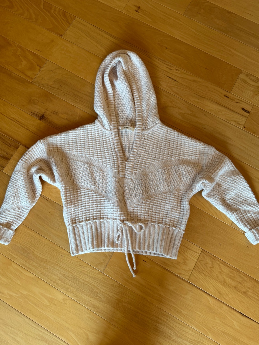ba&sh Cream Textured Open-Front Cardigan - Picture 3 of 6